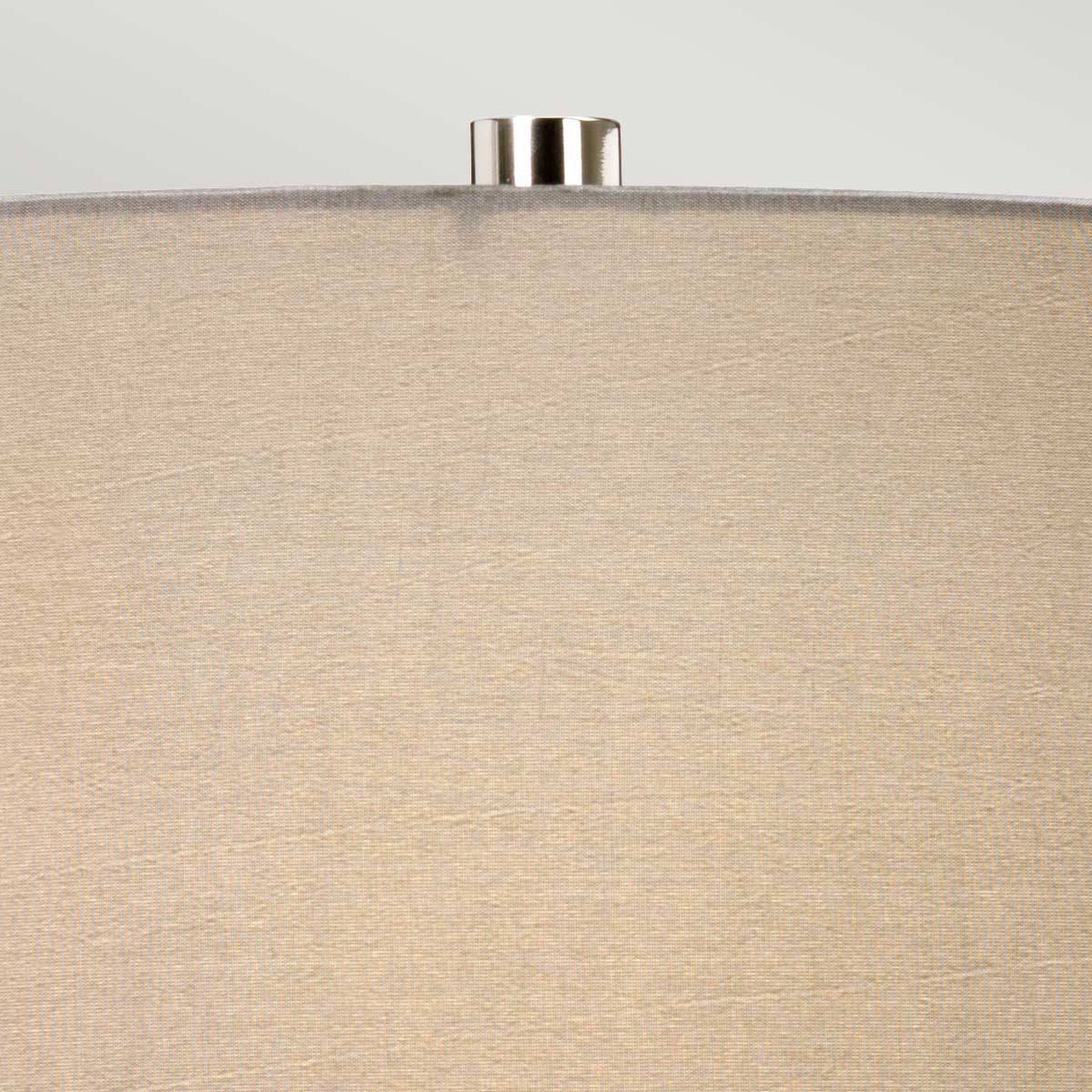 Elstead Fulwell Table Lamp in Ceramic White Gloss and Matt Grey
