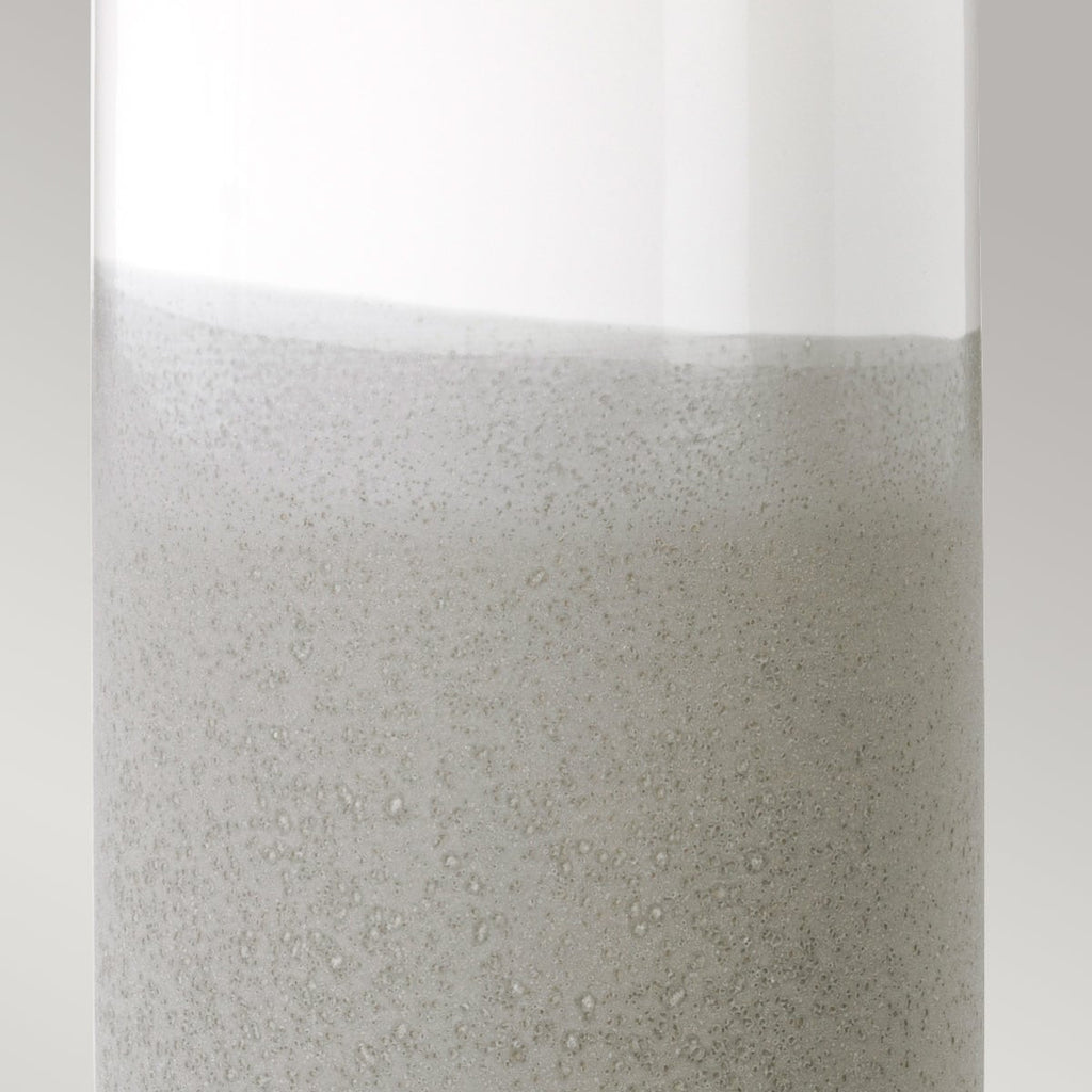 Elstead Fulwell Table Lamp in Ceramic White Gloss and Matt Grey