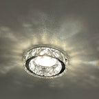 Diyas Galaxy Round Recessed Downlight in Polished Chrome with Crystal