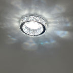 Diyas Galaxy Round Recessed Downlight in Polished Chrome with Crystal