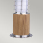 Garden Zone Poole 1 Light Outdoor Bollard in Stainless Steel with Teak