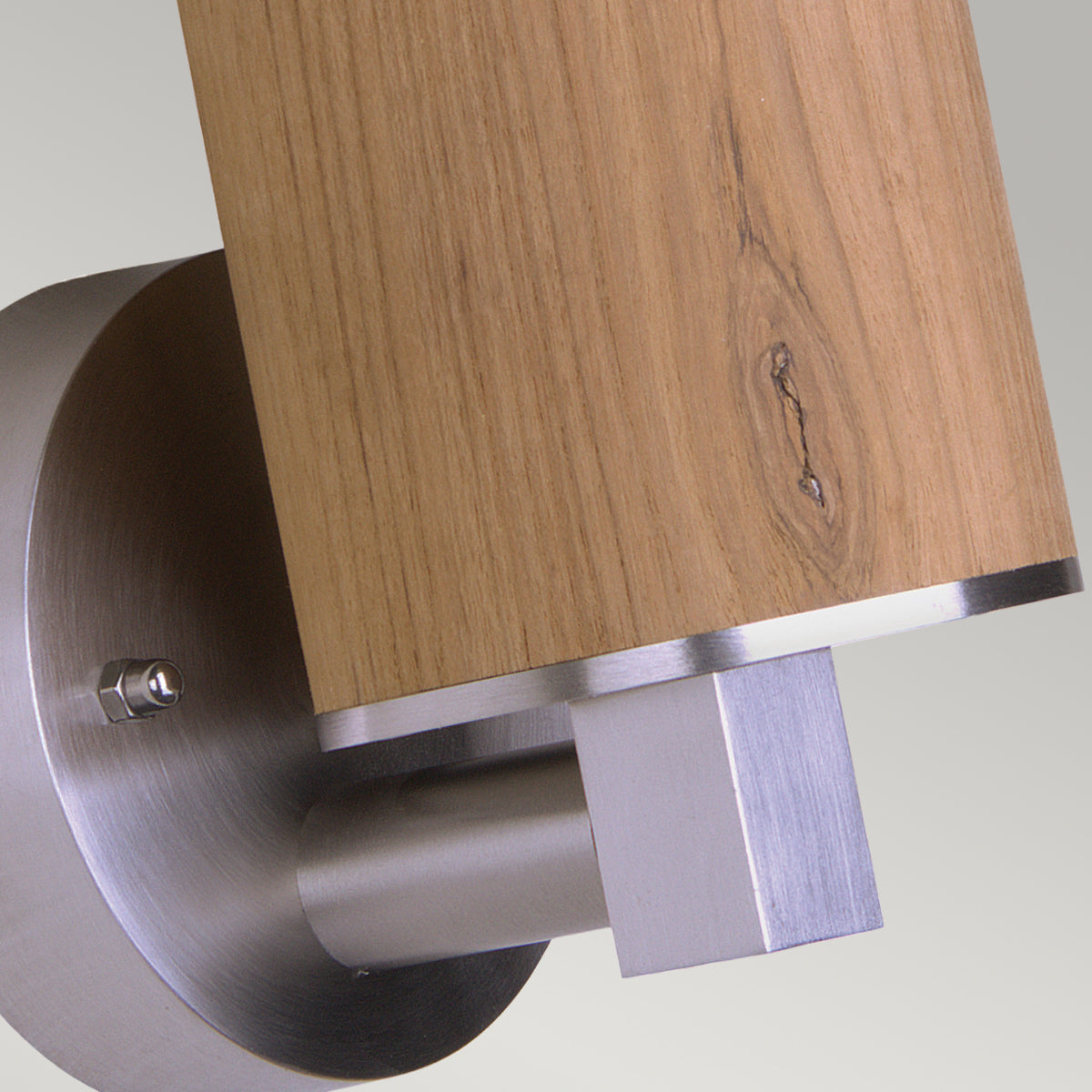 Garden Zone Poole 1 Light Outdoor Wall Light in Stainless Steel with Teak
