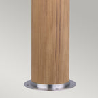 Garden Zone Poole Outdoor Bollard in Stainless Steel and Teak