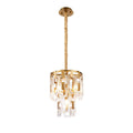 Regent Gaume 30cm 2 Tier 5 Light Round Pendant Light - Matt Gold