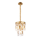 Regent Gaume 30cm 2 Tier 5 Light Round Pendant Light - Matt Gold