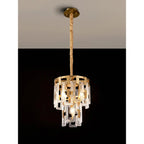 Regent Gaume 30cm 2 Tier 5 Light Round Pendant Light - Matt Gold