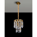 Regent Gaume 30cm 2 Tier 5 Light Round Pendant Light - Matt Gold