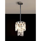 Regent Gaume 30cm 2 Tier 5 Light Round Pendant Light - Satin Nickel