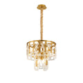 Regent Gaume 41cm 2 Tier 7 Light Round Pendant Light - Matt Gold