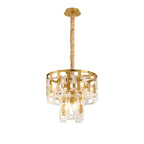 Regent Gaume 41cm 2 Tier 7 Light Round Pendant Light - Matt Gold