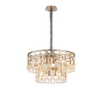 Regent Gaume 63cm 2 Tier 12 Light Round Pendant Light - Satin Nickel