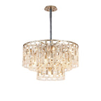 Regent Gaume 83cm 3 Tier 20 Light Round Pendant Light - Satin Nickel