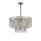Regent Gaume 83cm 3 Tier 20 Light Round Pendant Light - Satin Nickel