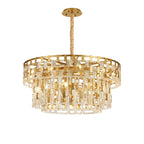 Regent Gaume 100cm 3 Tier 25 Light Round Pendant Light - Matt Gold