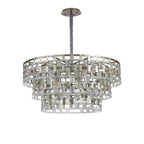 Regent Gaume 100cm 3 Tier 25 Light Round Pendant Light - Satin Nickel