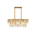 Regent Gaume 100 x 33cm 14 Light Rectangular Pendant Light - Matt Gold