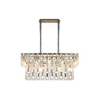 Regent Gaume 100 x 33cm 14 Light Rectangular Pendant Light - Satin Nickel