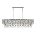 Regent Gaume 1500mm Rectangular 20 Light Pendant Light - Satin Nickel