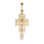 Regent Gaume 850mm Round Tall 33 Light Pendant Light - Matt Gold