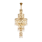 Regent Gaume 850mm Round Tall 33 Light Pendant Light - Matt Gold