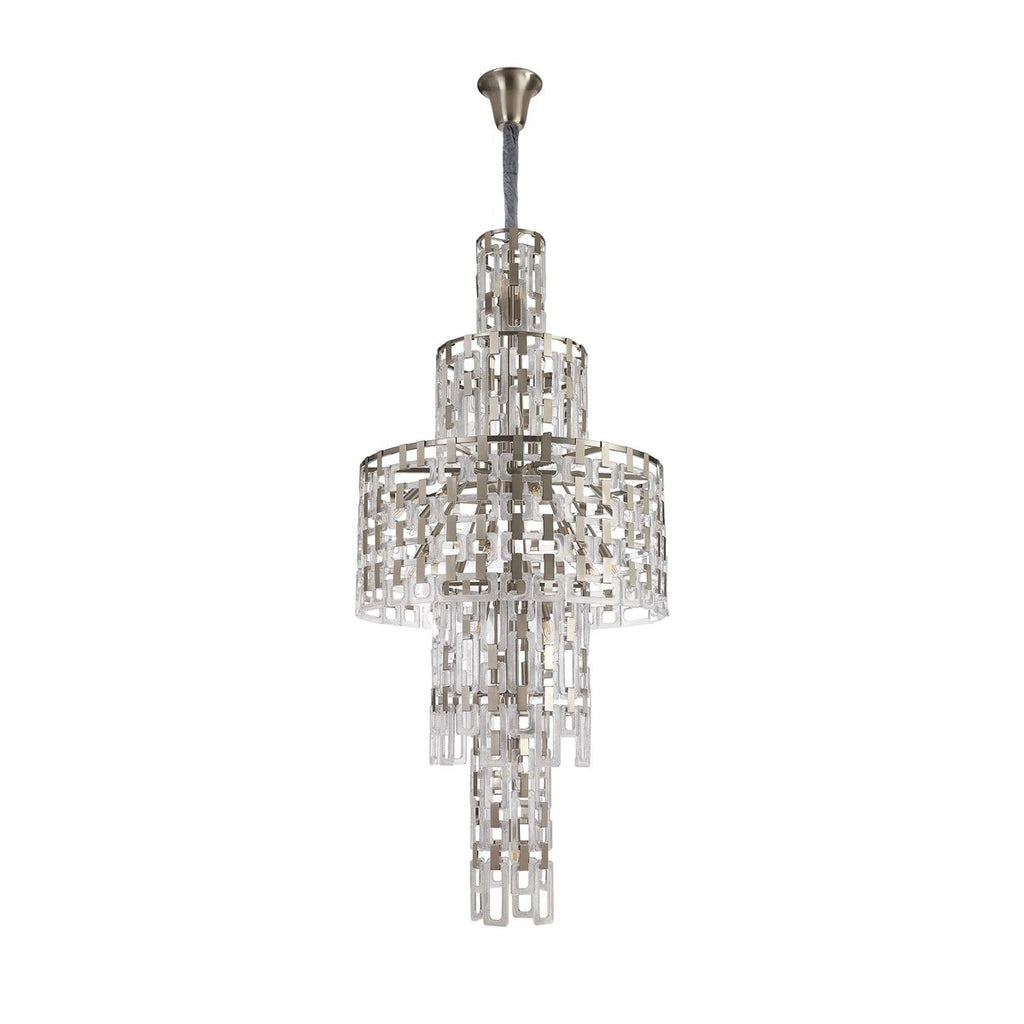 Regent Gaume 850mm Round Tall 33 Light Pendant Light - Satin Nickel