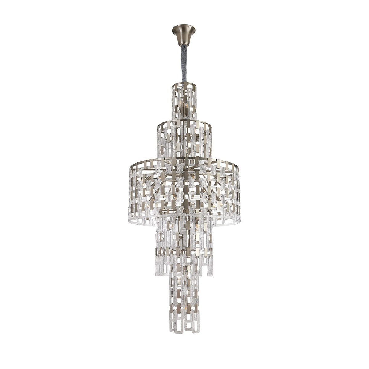 Regent Gaume 850mm Round Tall 33 Light Pendant Light - Satin Nickel