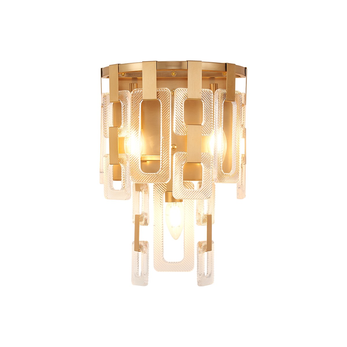 Regent Gaume 3 Light Wall Light - Matt Gold
