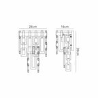 Regent Gaume 3 Light Wall Light - dimensions