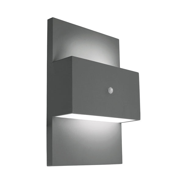 Norlys Geneve 1 Light Wall Light with PIR Graphite GENEVE-PIR-GRA