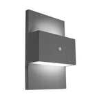 Norlys Geneve 1 Light Wall Light with PIR Graphite GENEVE-PIR-GRA