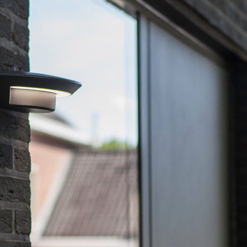 ELS/ Kasper 1 Light Outdoor Wall Spotlight in Graphite Grey LED