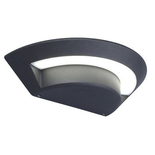 ELS/ Kasper 1 Light Outdoor Wall Spotlight in Graphite Grey LED