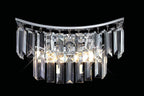 Diyas Gianni 2 Light Wall Light in Polished Chrome with Crystal