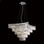 Diyas Gianni 9 Light Pendant Light in Polished Chrome with Crystal