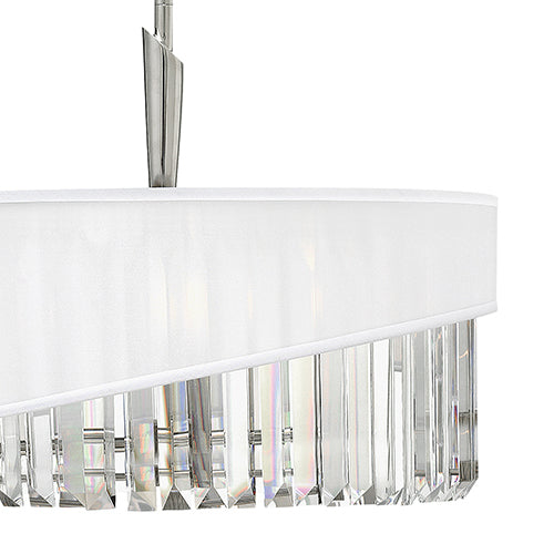 Hinkley Gigi 3 Light Pendant Light in Polished Nickel