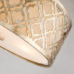 Gilded Nola Arabella Large 3 Light Pendant Light in Distressed Gold