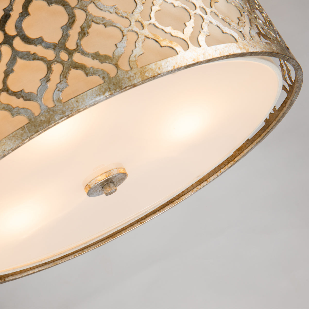 Gilded Nola Arabella Large 3 Light Pendant Light in Distressed Gold