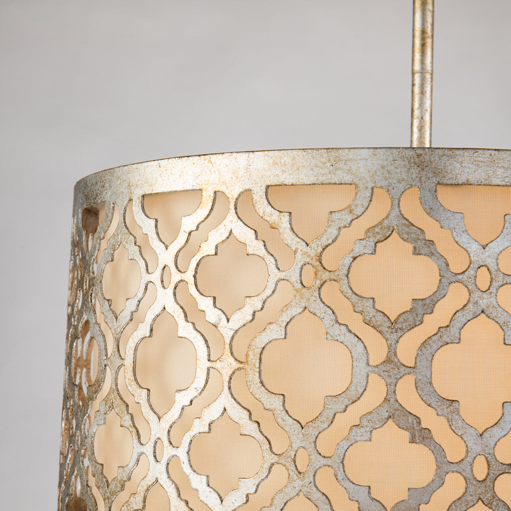 Gilded Nola Arabella Medium 2 Light Pendant Light in Distressed Gold