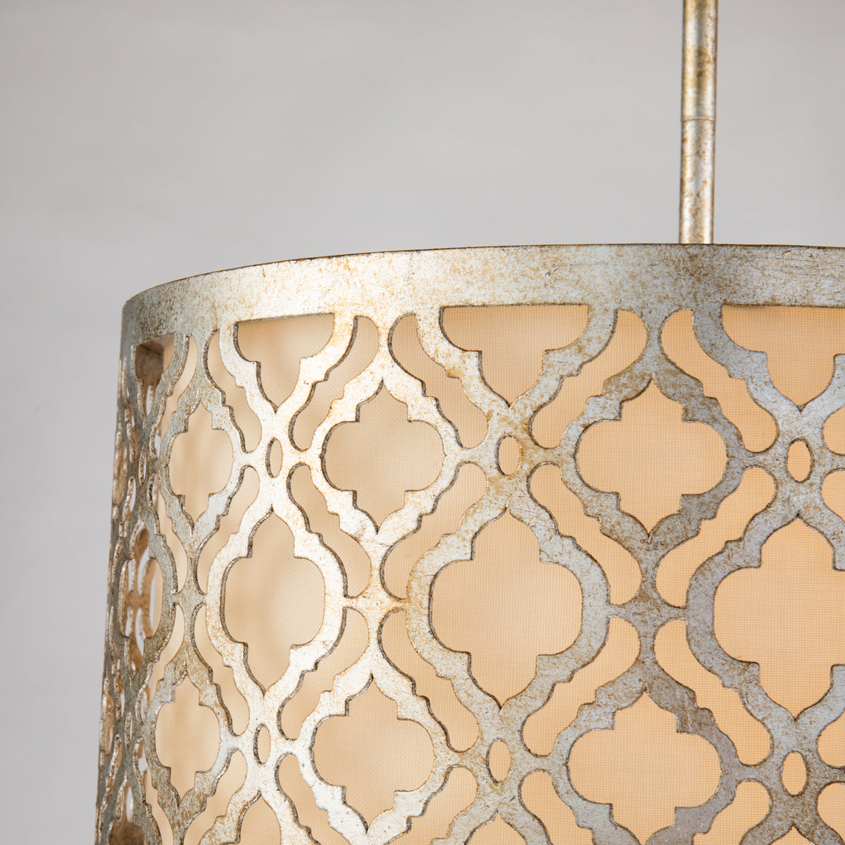 Gilded Nola Arabella Medium 2 Light Pendant Light in Distressed Gold