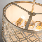Gilded Nola Arabella Medium 2 Light Pendant Light in Distressed Gold