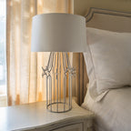 Gilded Nola Stella Table Lamp in Distressed Silver