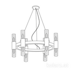 Kolarz Giro 12 Light Ceiling Chandelier Gold Leaf 6010.81230