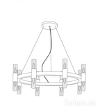 Kolarz Giro 16 Light Ceiling Chandelier Gold Leaf 6010.81630