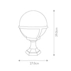Elstead Glenbeigh 1 Light Outdoor Pedestal/Porch Lantern in Black