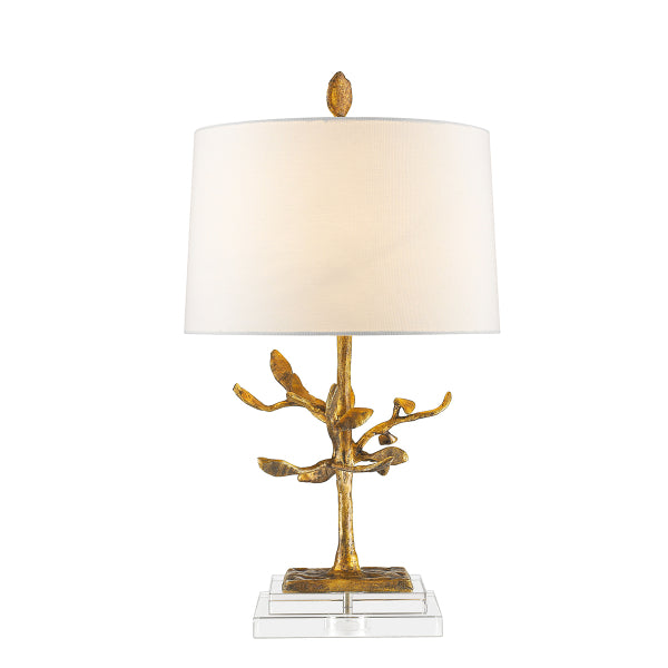 Gilded Nola Audubon Park Table Lamp in Distressed Gold