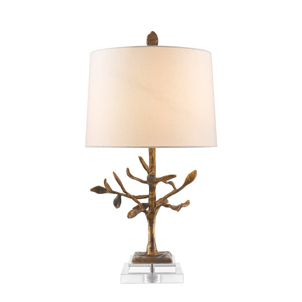 Gilded Nola Audubon Park Table Lamp in Distressed Gold