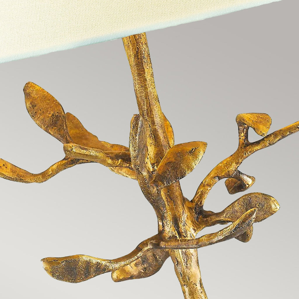 Gilded Nola Audubon Park Table Lamp in Distressed Gold