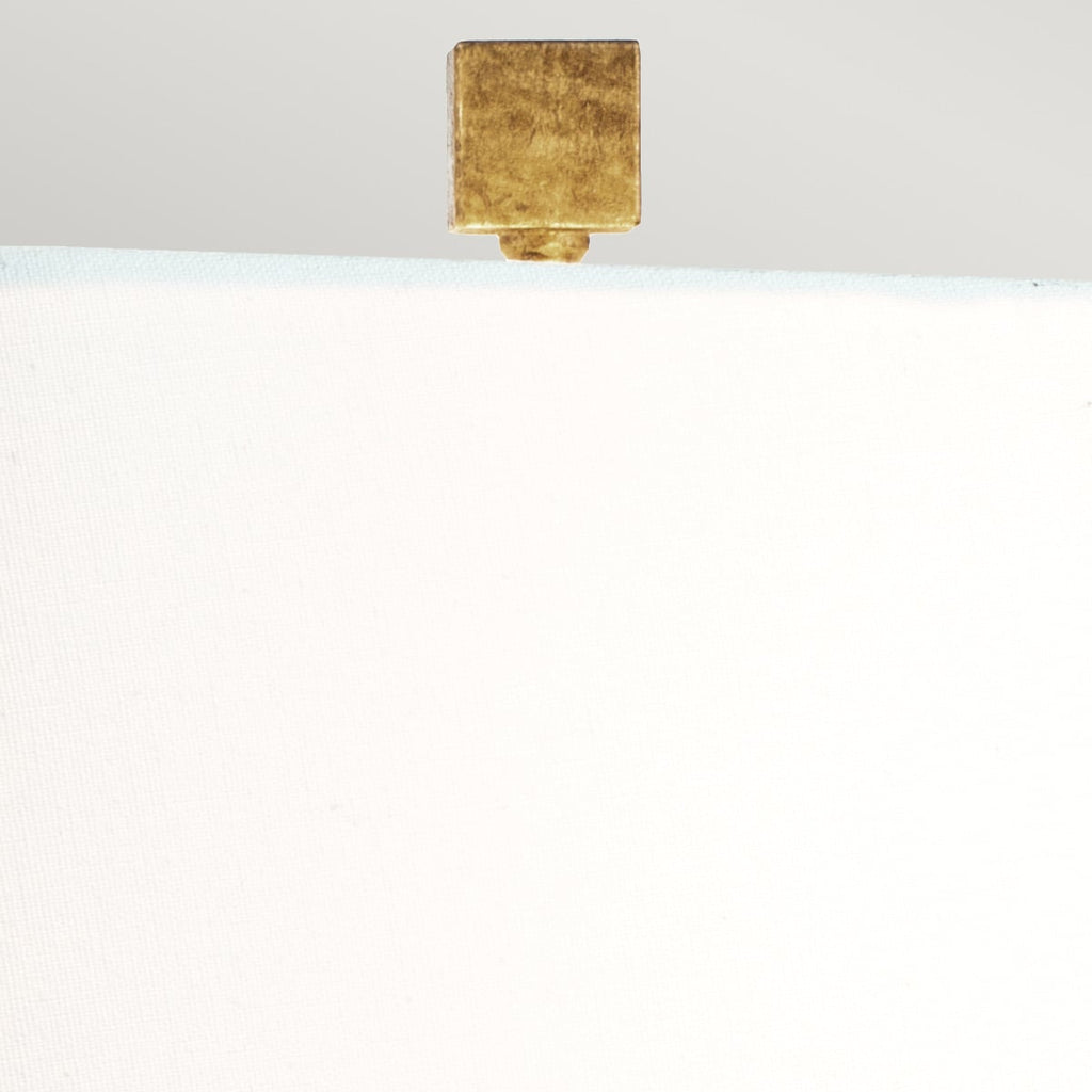 Gilded Nola Jackson Square Table Lamp in Distressed Gold
