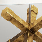 Gilded Nola Jackson Square Table Lamp in Distressed Gold