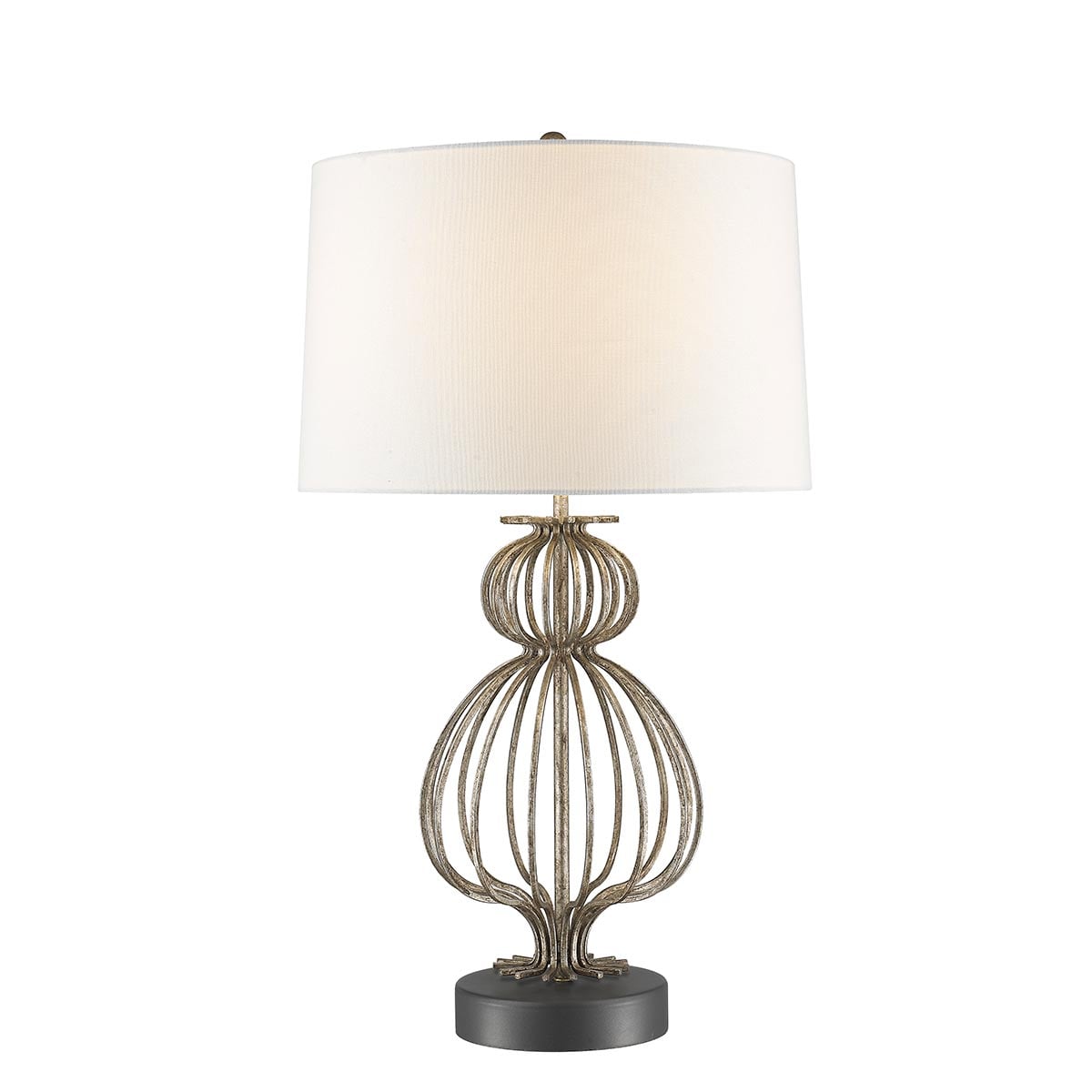 Gilded Nola Lafitte Table Lamp in Distressed Silver